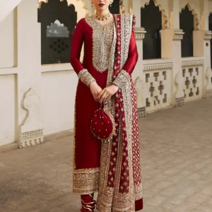 luxury heavy embroidered suit ✨ (shirt + dupatta) (dz#453)