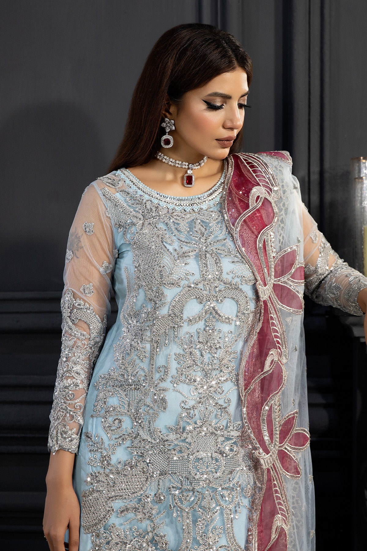 luxury heavy embroidered 2pc suit ✨ (dz#431) luxury heavy embroidered 2pc suit ✨ (dz#431)