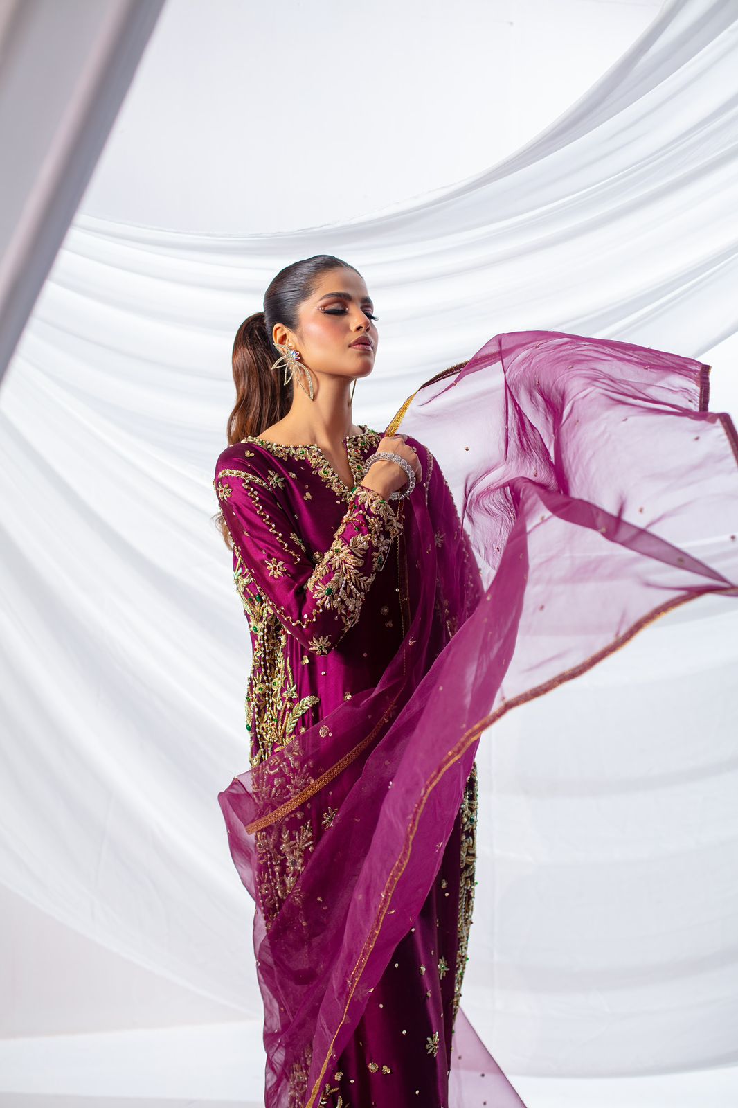 luxury embroidered shirt & dupatta set (dz#528) luxury embroidered shirt & dupatta set (dz#528)