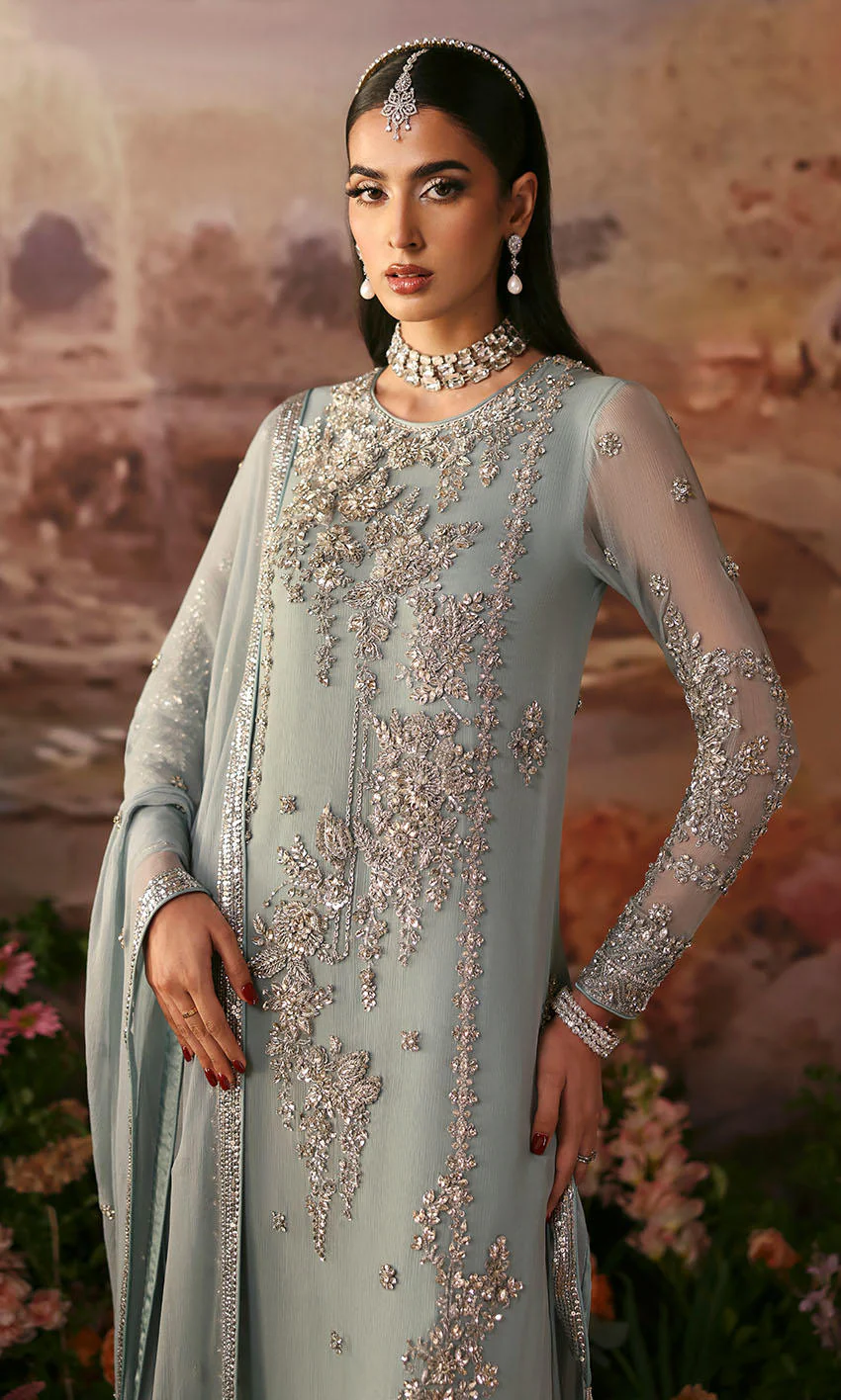 luxury embroidered shirt & dupatta | formal & party wear (dz#531) luxury embroidered shirt & dupatta | formal & party wear (dz#531)